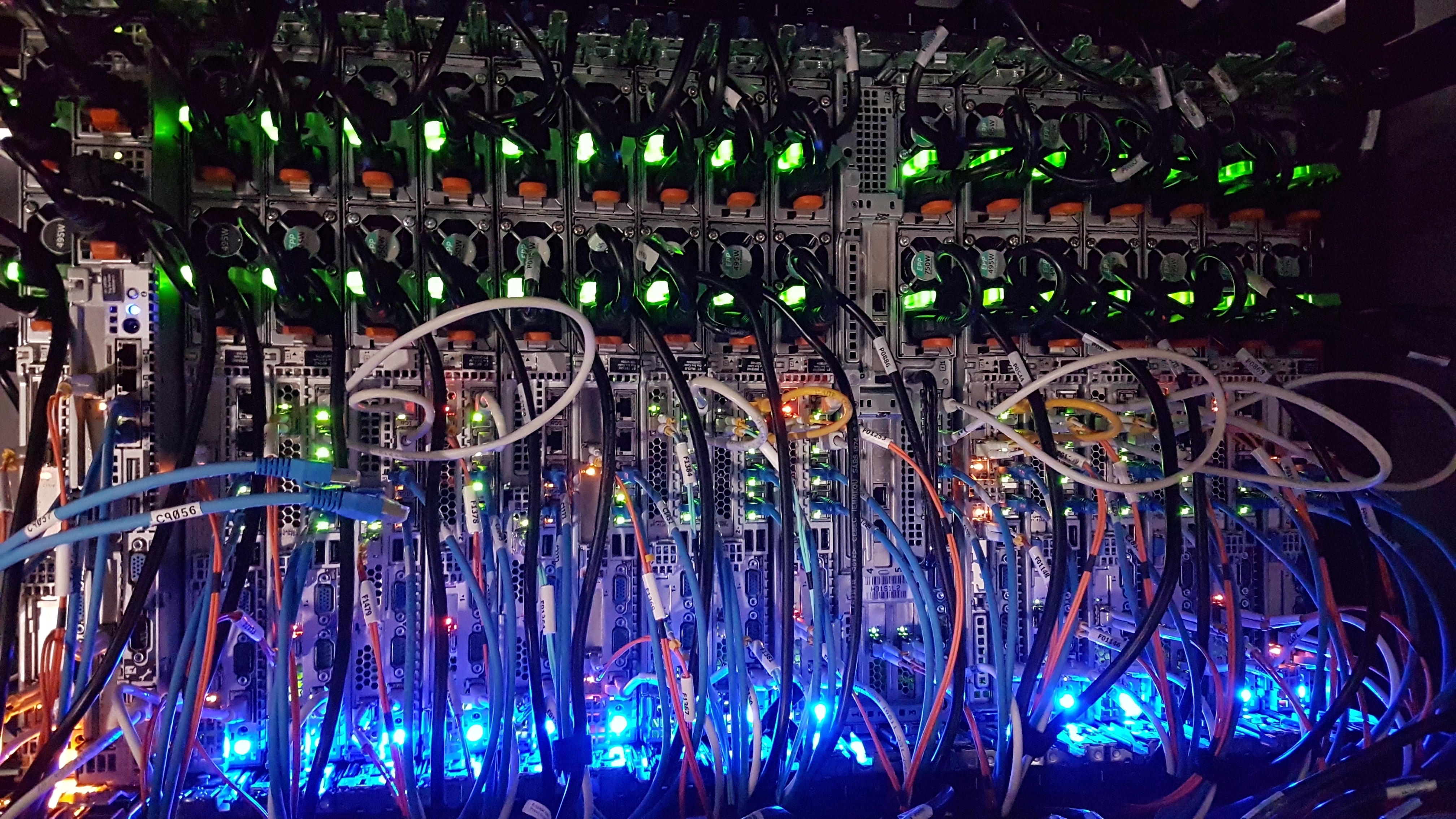 Server rack closeup